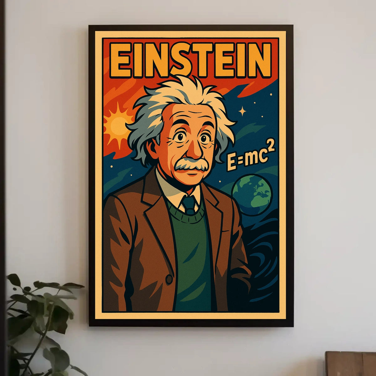 Einstein Theoretical Physicist Vintage Gift Poster
