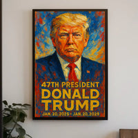 Trump Leadership Colors Patriot Impressionism Poster