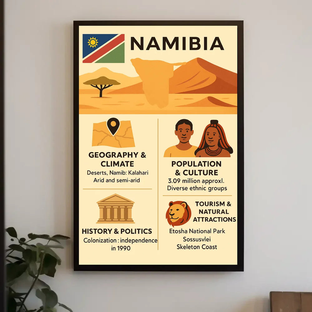 Namibia's Natural Wonders Travel Poster