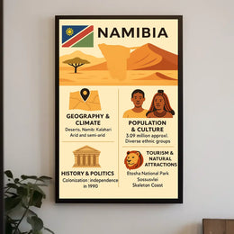 Namibia's Natural Wonders Travel Poster