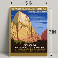 Zion National Park Explore Nature Poster PosterGoat