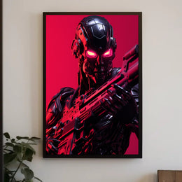 Cybernetic Warrior Poster PosterGoat