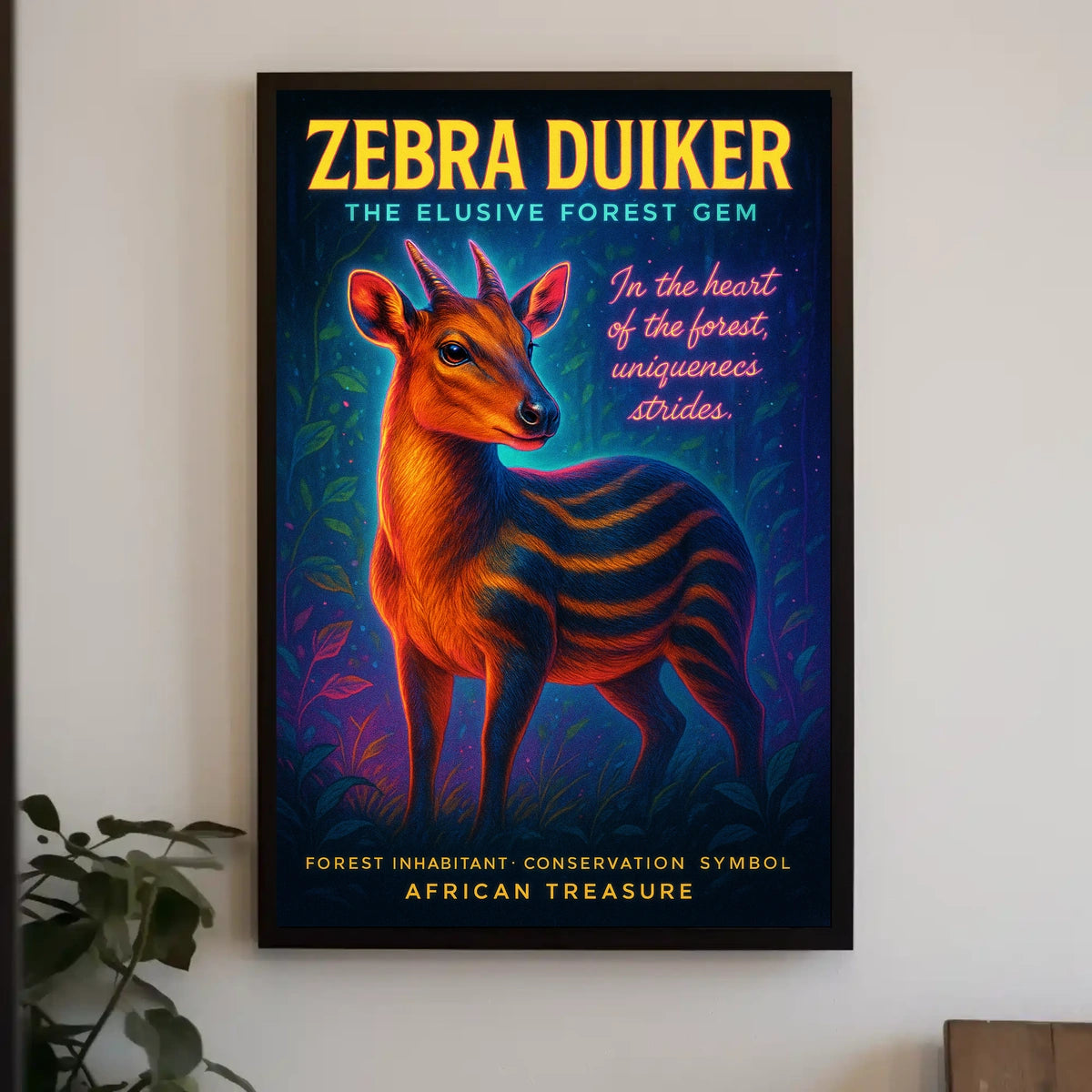 Zebra Duiker The Elusive Forest Gem Poster
