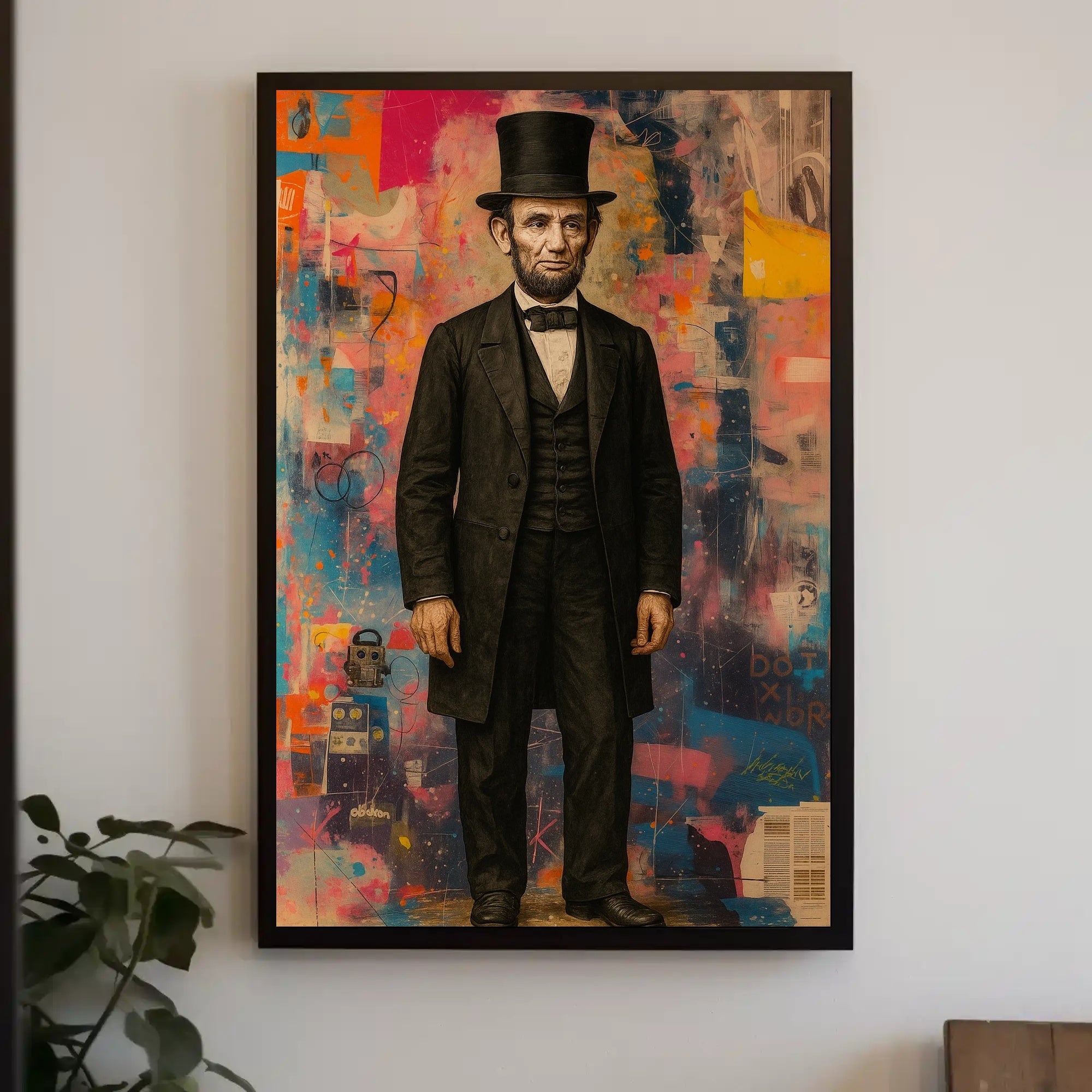 Historical Figure with Modern Abstract Vibes Poster