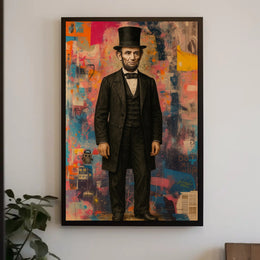 Historical Figure with Modern Abstract Vibes Poster