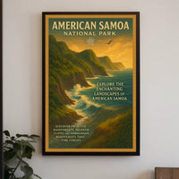 American Samoa Scenic Travel Adventure National Park Poster