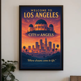 Los Angeles Dreams Vintage Travel Poster Art