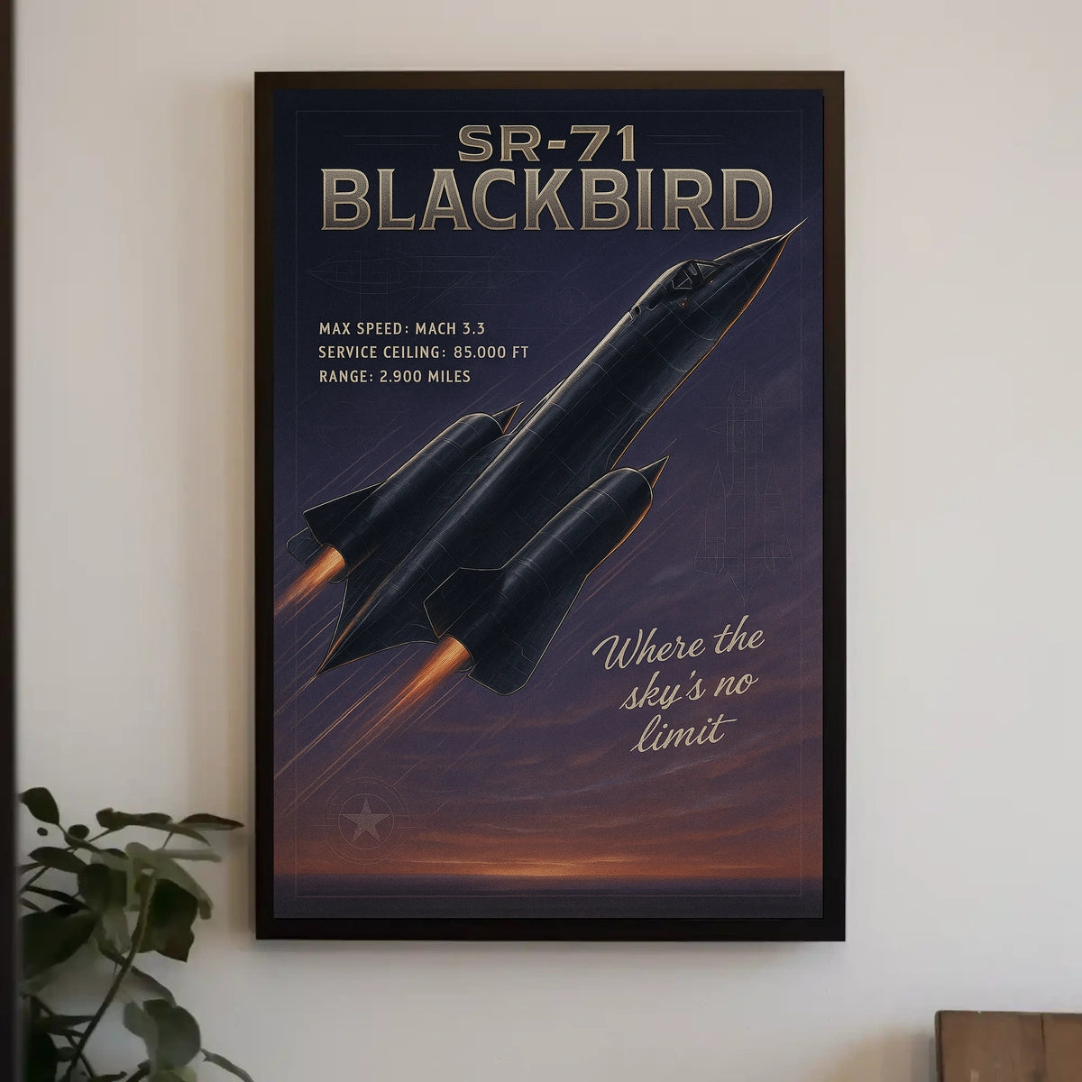 SR-71 Blackbird The Speed Icon Poster