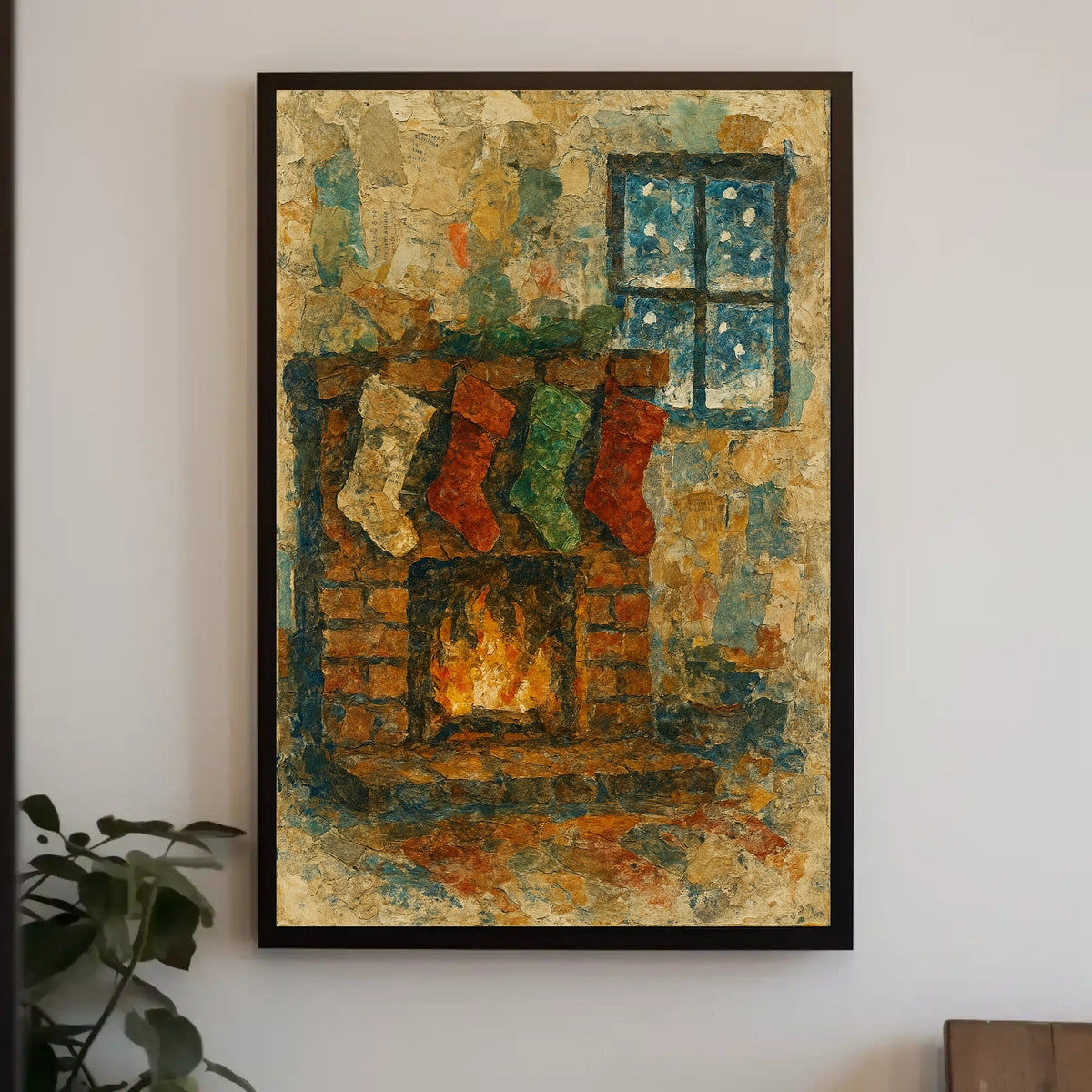 Cozy Holiday Hearth Poster