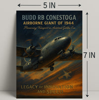 Budd RB Conestoga Vintage WWII Aviation Poster
