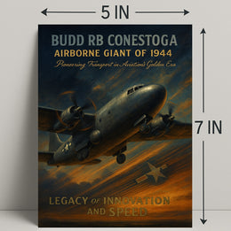 Budd RB Conestoga Vintage WWII Aviation Poster