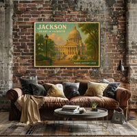 Jackson Heart of the South Travel Poster