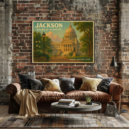 Jackson Heart of the South Travel Poster