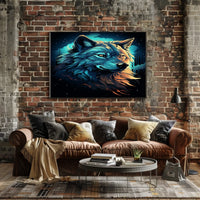 Majestic Wolf In The Night Poster