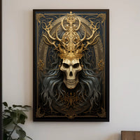 Ornate Skull Emblem Poster