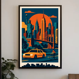 New York City Vibes Poster Bold Neon Energy For Urban Homes