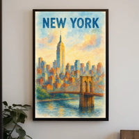 New York Water Color Poster