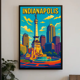 Indianapolis Skyline Poster