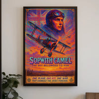 Sopwith Camel Aviation Poster: Bold Historical & Nostalgic Art