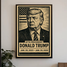 Donald Trump 47th President Scenic Patriotic Heritage Timeless Wall Art Iconic Legacy Gift Poster