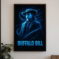 Buffalo Bill Neon Cowboy Pop Culture Poster