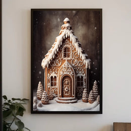 Enchanting Gingerbread House Poster