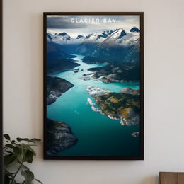 Glacier Bay Travel Poster Serene Landscape Wall Art
