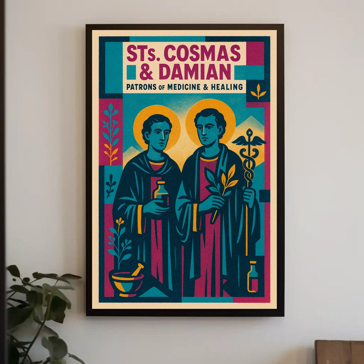 Saints Cosmas And Damian Patrons Of Poster