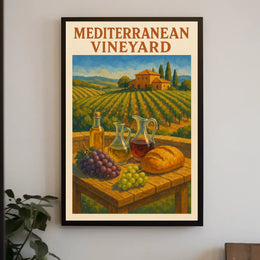 Mediterranean Vineyard Poster