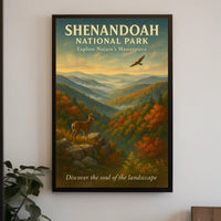 Shenandoah National Park Serene Autumn Scene National Park Poster