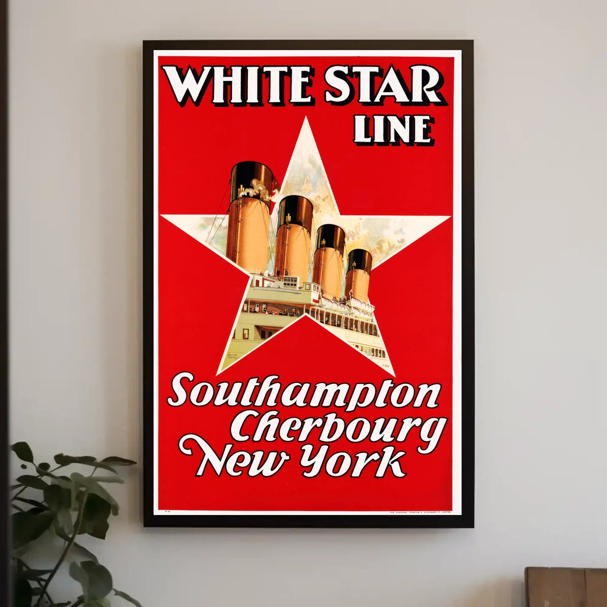 White Star Line Ocean Liner Poster Vintage Wall Art