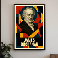 James Buchanan 15th President of the United States Abstract Pop Poster