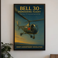 Bell 30 Vintage Aviation Poster: Bold Innovation