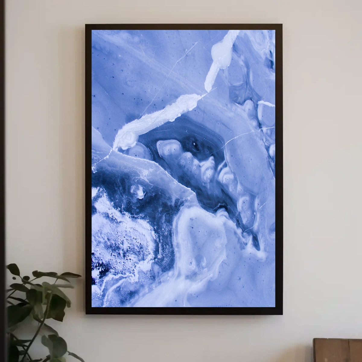 Frozen Veins Abstract Art Poster
