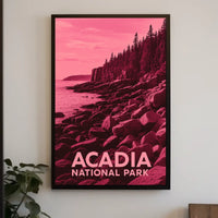 Acadia National Park Coastal Traveler Vintage Poster