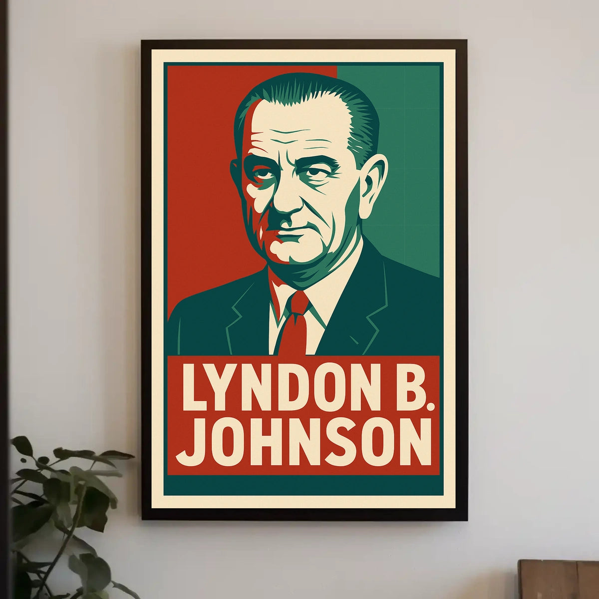 Lyndon Johnson Presidential Portrait Photography Poster