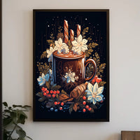 Cozy Holiday Beverage Art Print - Abstract or Artistic Poster