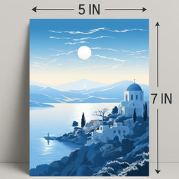 Tranquil Mediterranean Landscape Poster PosterGoat