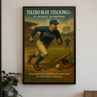 Toledo Blue Stockings A Legacy In Poster