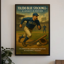 Toledo Blue Stockings A Legacy In Poster