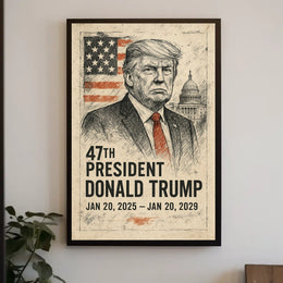 Donald Trump 47th President Poster