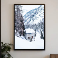 Winter Retreat in the Mountains Poster