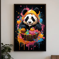 Colorful Panda Delight Poster