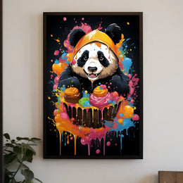 Colorful Panda Delight Poster