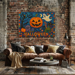 Halloween Mosaic Gothic Collectors Poster
