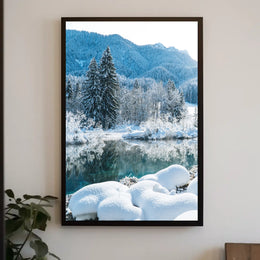 Winter Serenity in a National Park Poster