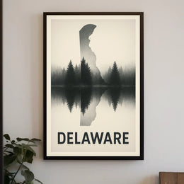 Delaware Silhouette Poster