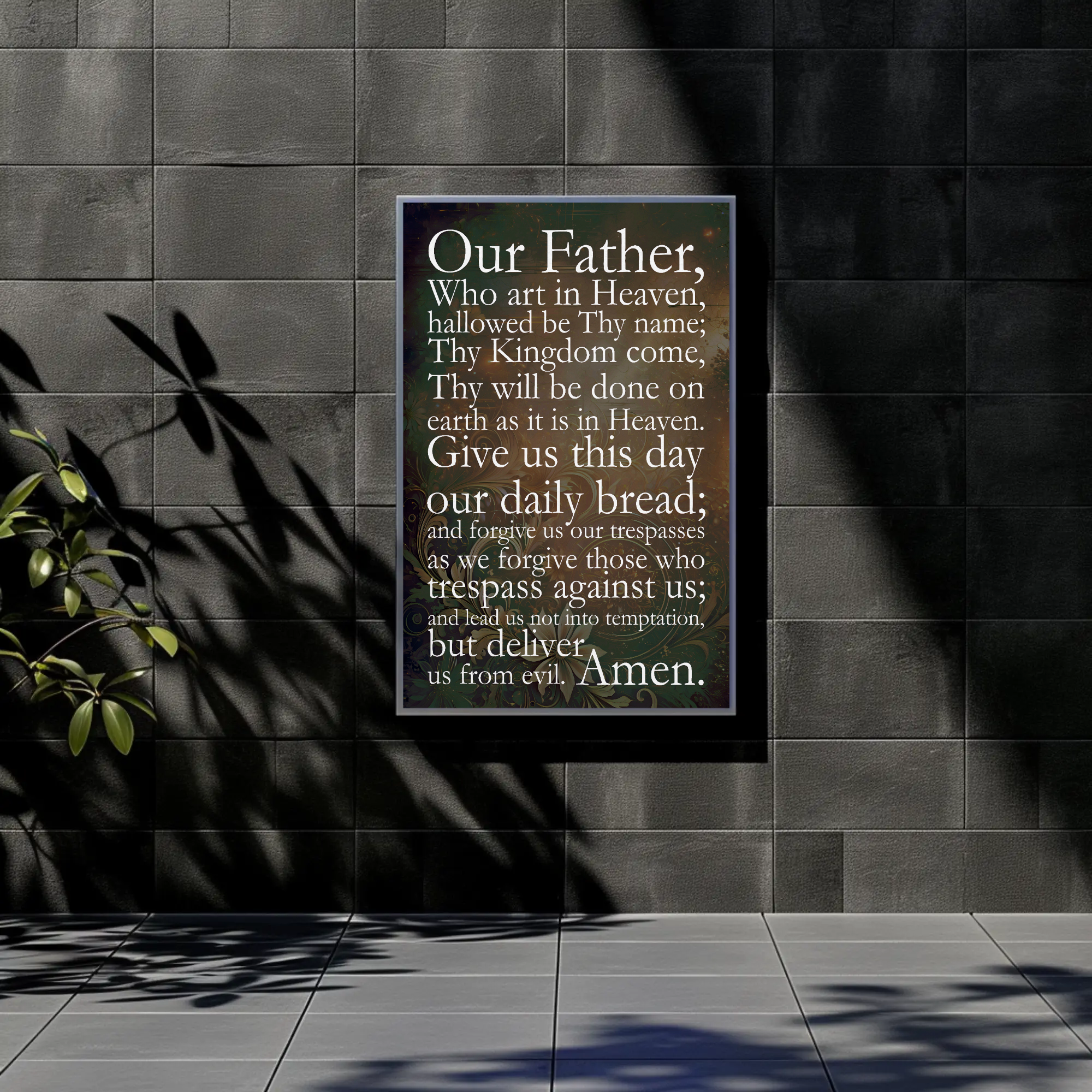 The Lord's Prayer Christian Poster