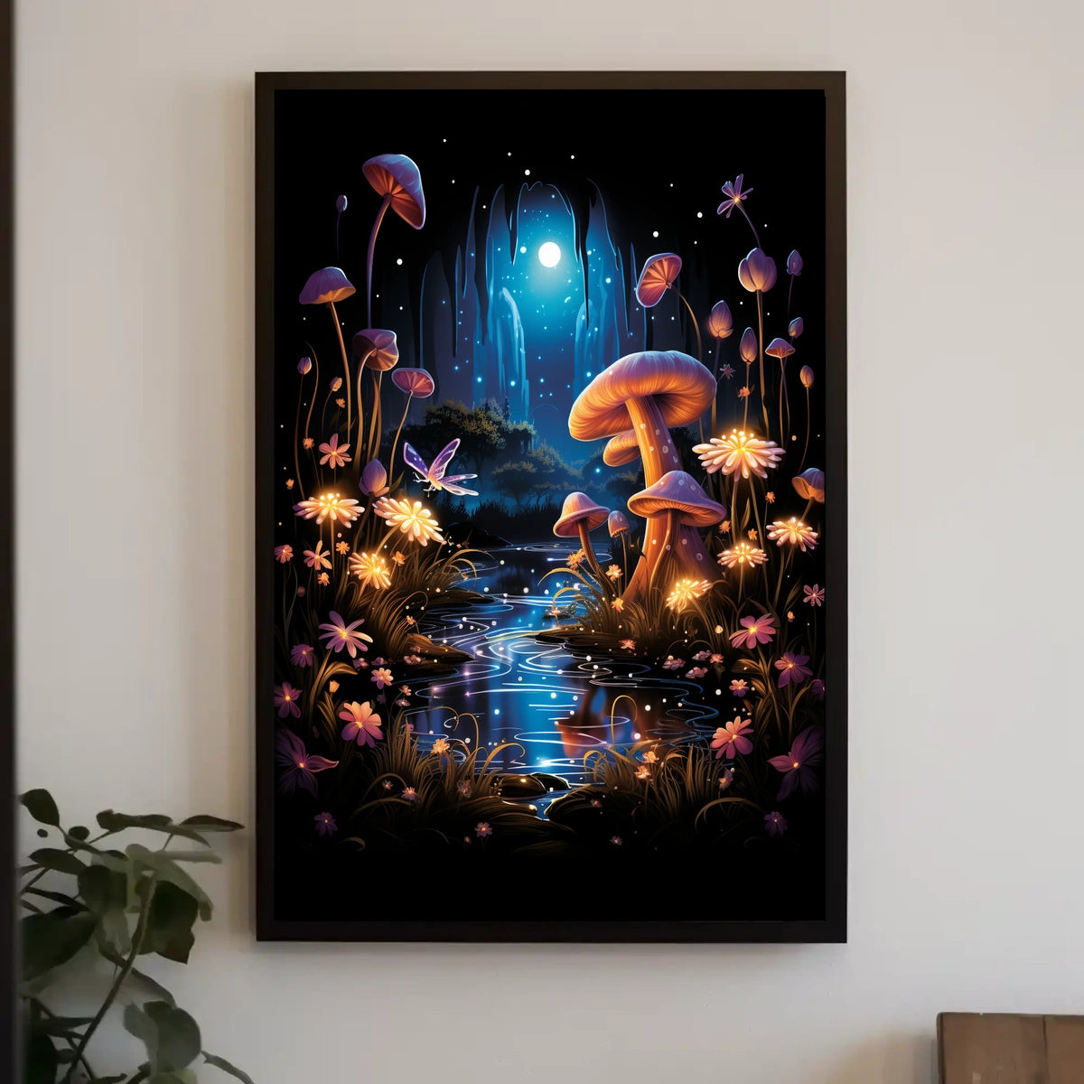Enchanted Moonlit Garden Poster