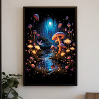 Enchanted Moonlit Garden Poster